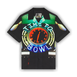 Pleasures Time Bowling Button Up Shirt 'Black'