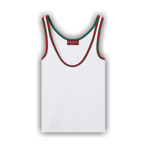 Gucci Web Tank Top 'White'
