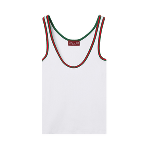 Gucci Web Tank Top 'White'