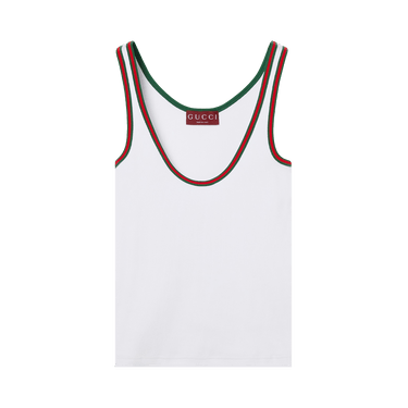 Gucci Web Tank Top 'White'