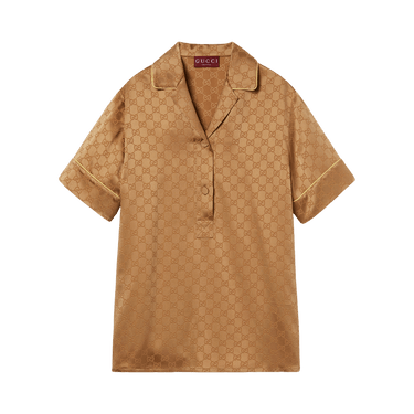 Gucci Satin Shirt 'Coffee'