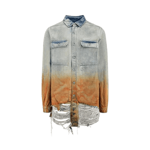 Rick Owens DRKSHDW Degrade Denim Outershirt 'Sky/Orange Degrade'