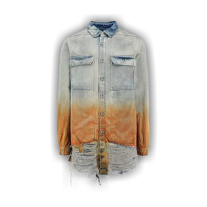Rick Owens DRKSHDW Degrade Denim Outershirt 'Sky/Orange Degrade'