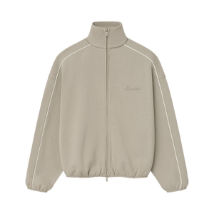 Fear of God Essentials Modern Fleece Track Jacket With Piping 'Timber/Cloud White'