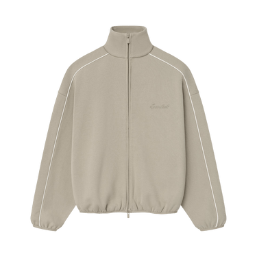 Fear of God Essentials Modern Fleece Track Jacket With Piping 'Timber/Cloud White'