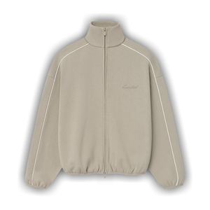 Fear of God Essentials Modern Fleece Track Jacket With Piping 'Timber/Cloud White'