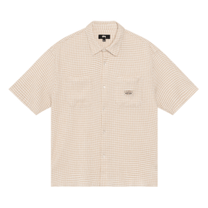 Stussy Crinkled Check Short-Sleeve Shirt 'Tan'