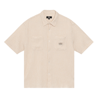 Stussy Crinkled Check Short-Sleeve Shirt 'Tan'