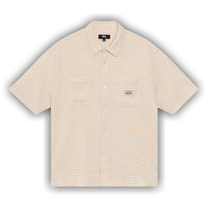 Stussy Crinkled Check Short-Sleeve Shirt 'Tan'