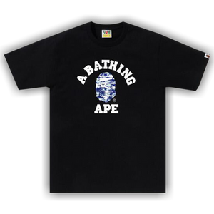BAPE Palm Tree Camo College Tee 'Black/Blue'