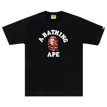 BAPE Palm Tree Camo College Tee 'Black/Red'