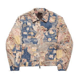 Kapital Champetre Boro Zip Up Blouson (Virgin Mary) 'Grey/Beige'