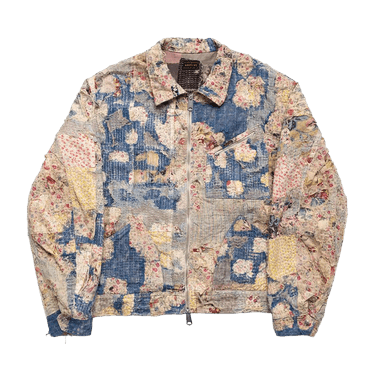 Kapital Champetre Boro Zip Up Blouson (Virgin Mary) 'Grey/Beige'