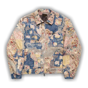 Kapital Champetre Boro Zip Up Blouson (Virgin Mary) 'Grey/Beige'