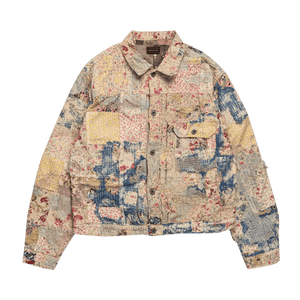 Kapital Champetre Boro Spring Jacket 'Grey/Beige'