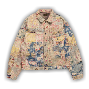 Kapital Champetre Boro Spring Jacket 'Grey/Beige'