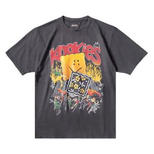 Kapital Jersey Crew T-Shirt (Buster Peckish Bowy) 'Ink Black'