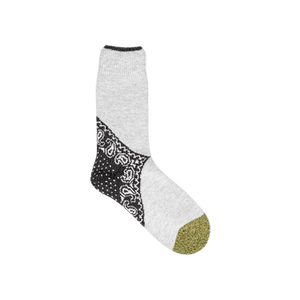 Kapital Heel Paisley Bandana Socks 'Black'