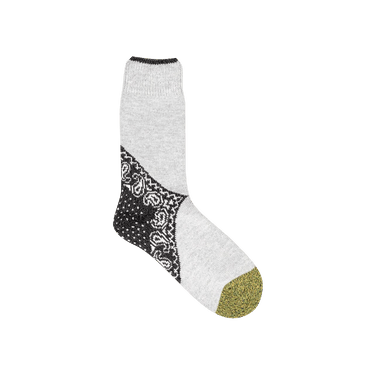 Kapital Heel Paisley Bandana Socks 'Black'