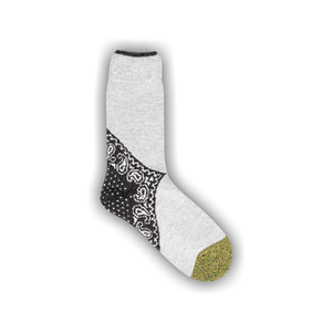 Kapital Heel Paisley Bandana Socks 'Black'