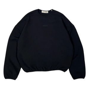 Fear of God Essentials Modern Fit Fleece Crewneck 'Jet Black'