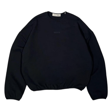 Fear of God Essentials Modern Fit Fleece Crewneck 'Jet Black'