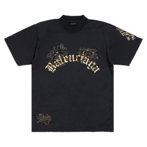 Balenciaga Tacky Tattoo T-Shirt 'Washed Black'