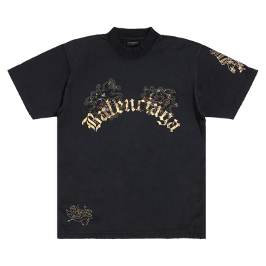 Balenciaga Tacky Tattoo T-Shirt 'Washed Black'