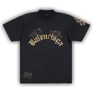 Balenciaga Tacky Tattoo T-Shirt 'Washed Black'