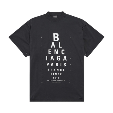 Balenciaga Optical T-Shirt 'Washed Black/White'