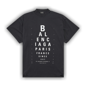 Balenciaga Optical T-Shirt 'Washed Black/White'