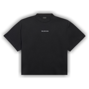 Balenciaga Back Cropped T-Shirt 'Black/White'