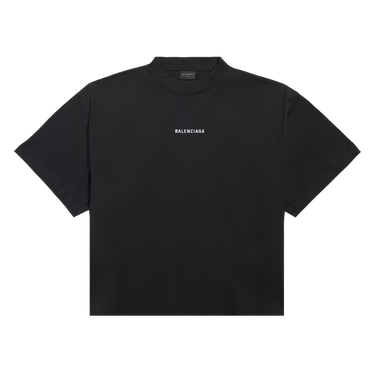 Balenciaga Back Cropped T-Shirt 'Black/White'