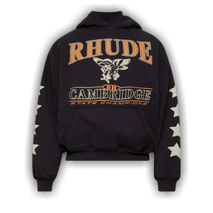 Rhude Cambridge State Champs Hoodie 'Vintage Black'