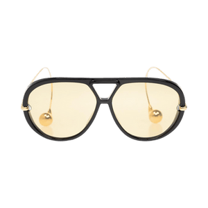 Bottega Veneta Aviator Sunglasses 'Black/Gold/Yellow'
