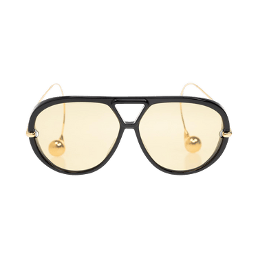 Bottega Veneta Aviator Sunglasses 'Black/Gold/Yellow'