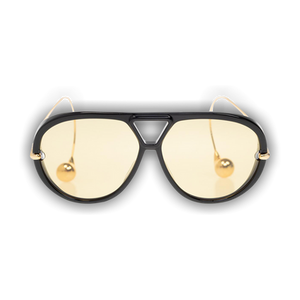 Bottega Veneta Aviator Sunglasses 'Black/Gold/Yellow'