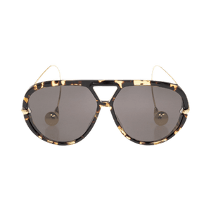 Bottega Veneta Aviator Sunglasses 'Havana/Gold/Grey'