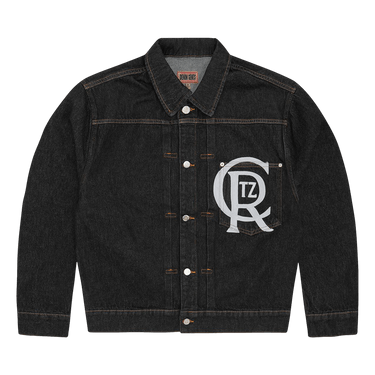 Corteiz Crest Chainstitch Denim Trucker 'Washed Black'