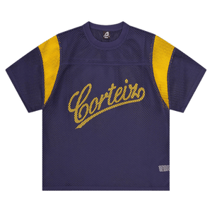 Corteiz Open Mesh Panel Jersey 'Navy/Yellow'