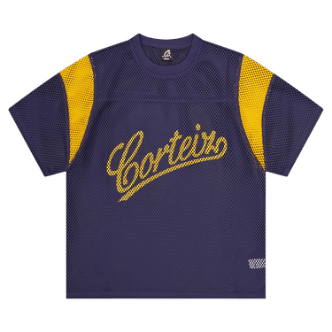 Corteiz Open Mesh Panel Jersey 'Navy/Yellow'
