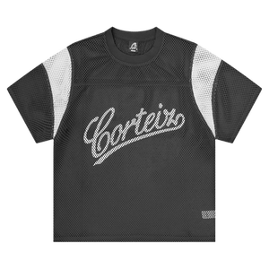 Corteiz Open Mesh Panel Jersey 'Black/White'