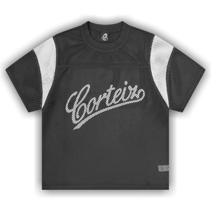 Corteiz Open Mesh Panel Jersey 'Black/White'