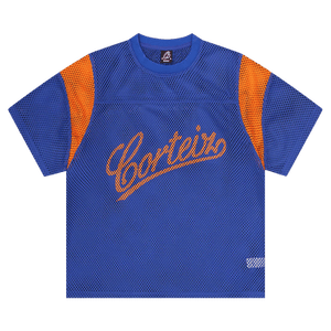 Corteiz Open Mesh Panel Jersey 'Blue/Orange'