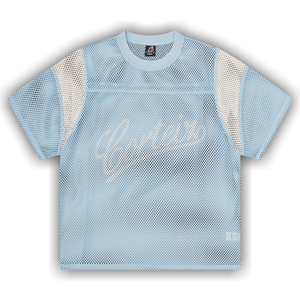 Corteiz Open Mesh Panel Jersey 'Baby Blue/White'