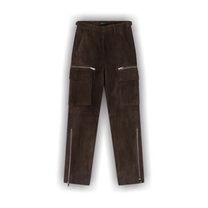 PURPLE BRAND Suede Zip Cargo Pant 'Brown'