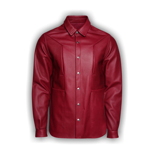 Rick Owens Fogpocket Leather Jacket 'Fuschia'