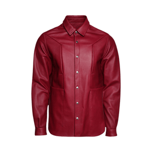Rick Owens Fogpocket Leather Jacket 'Fuschia'