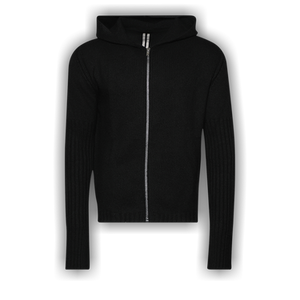 Rick Owens Zipped Hoodie 'Black'