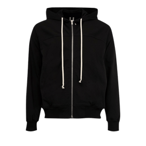 Rick Owens Zip-Up Hoodie 'Black'